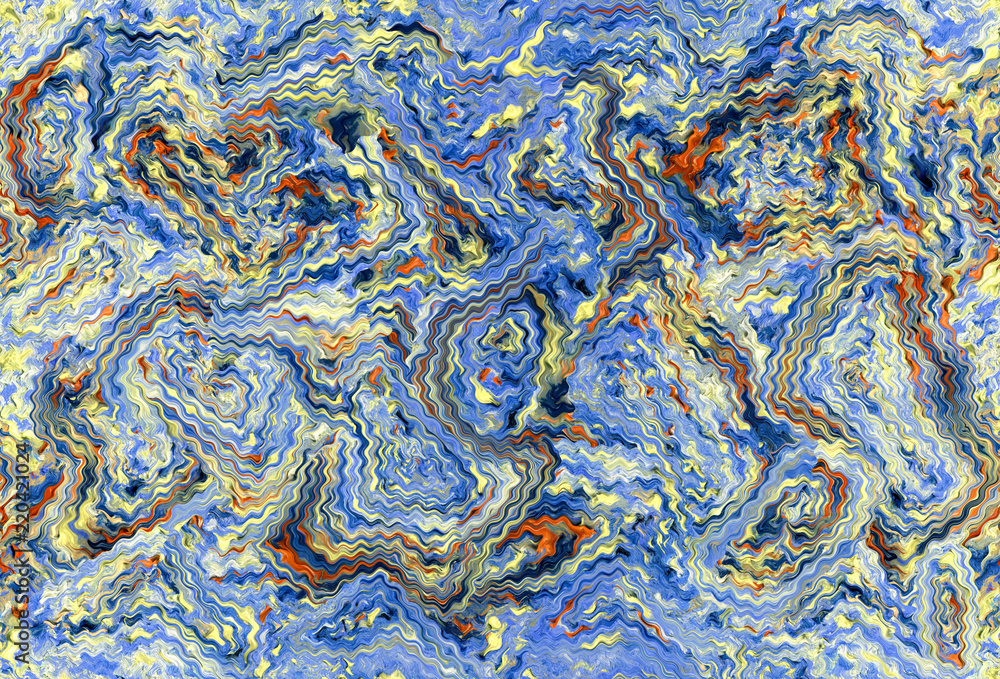 Poster abstract colorful pattern with unique texture. water and liquid theme. fantasy waves, bubbles and ri