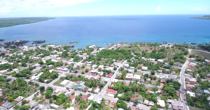Aerial view of Boca de Yuman on a summer day