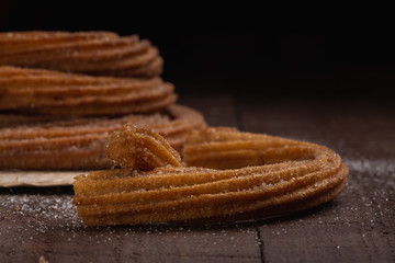 Churros fritos en manteca