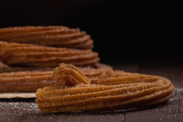 Churros fritos en manteca