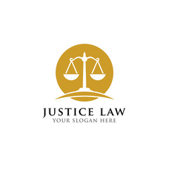 scales vector illustration. attorney logo vector design. justice law badge logo design template