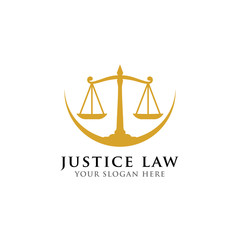 scales vector illustration. attorney logo vector design. justice law logo design template