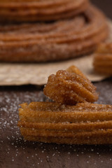 Churros fritos en manteca