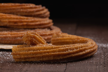 Churros fritos en manteca