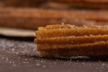 Churros fritos en manteca