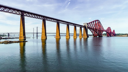 Forth Railway Bridge near Edinburgh. A huge Victorian cantilever construction and now a World Heritage Site.