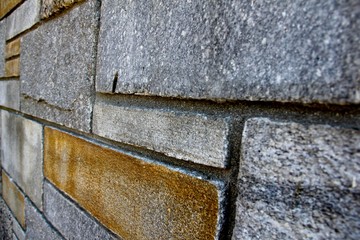 side of a stone wall