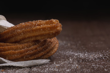 Churros fritos en manteca