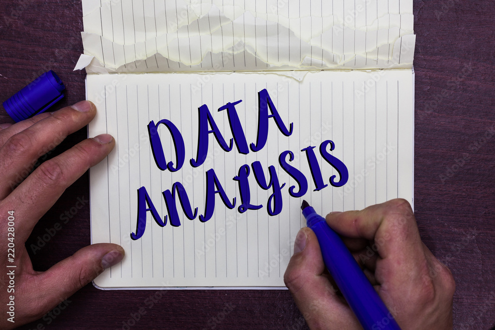 Poster writing note showing data analysis. business photo showcasing translate numbers to analytical conclu