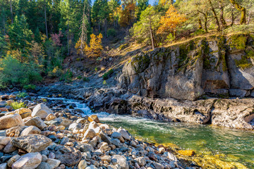 Truckee river inlet stream during the fall.