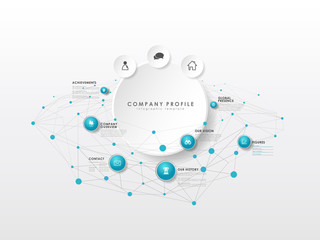 Infographic colorful milestones time line vector template with icons.