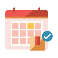 Scheduled delivery flat illustration