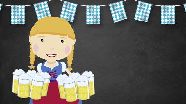 Oktoberfest Animation mit Platz f&uuml;r Text