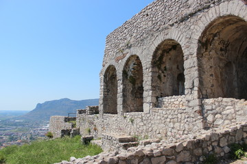 Terracina seen from the Temple of Jupiter, Mount Circeo, Lazio, Italy © Ragemax