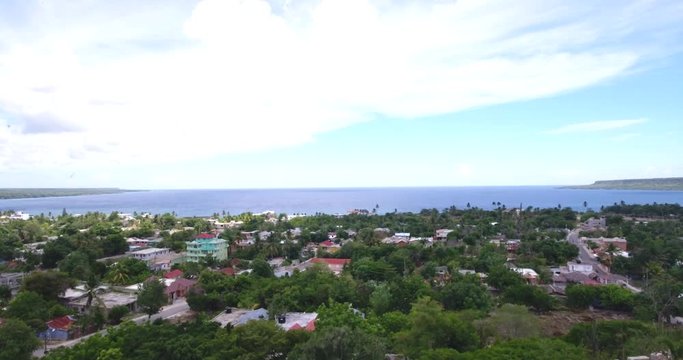Aerial view of Boca de Yuman on a summer day