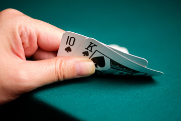 Player has 20 total card point in Blackjack game