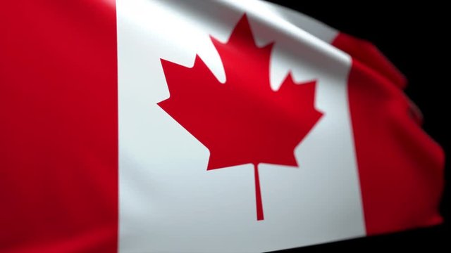 Canadian Flag Background Seamless Looping with Luma Matte