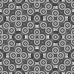 Modern Rosette Seamless Pattern Mosaic