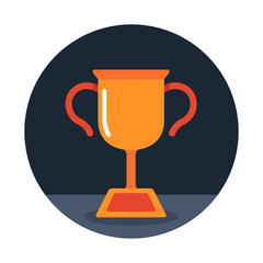 Sport trophy flat illustration