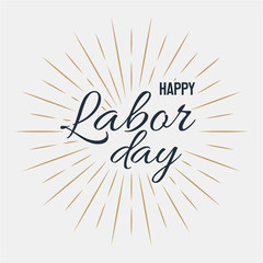 Fototapeta na wymiar Happy Labor Day! vector illustration on grey background