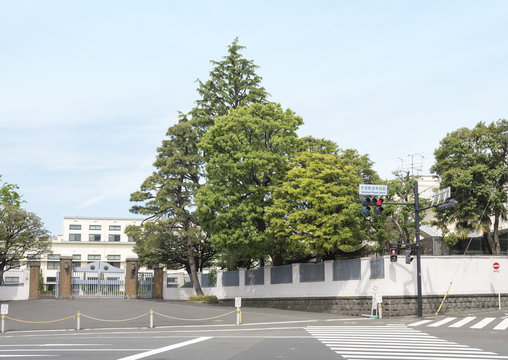 学習院初等科前交差点の風景（東京都新宿区）