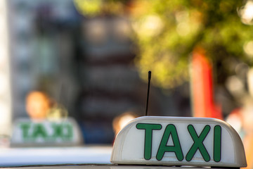 Taxi sign in Sao Paulo city, Brazil