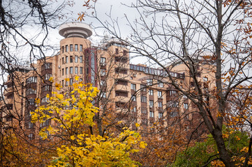 Golden autumn in Zhukovsky, Moscow region, Russia, Europe