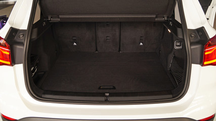 large capacious trunk of a modern car