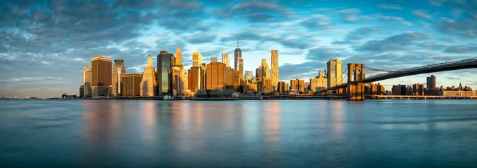 Fotobehang Manhattan Skyline in New York City, VS © eyetronic