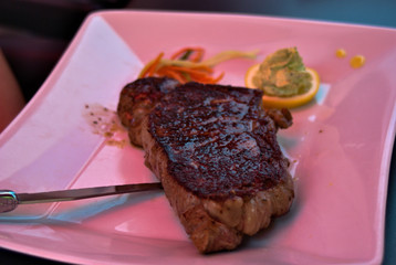 Steak on a plate
