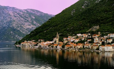 Fototapeta premium Perast village in Kotor Bay