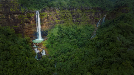 Gitgit waterfall in the tropical forest