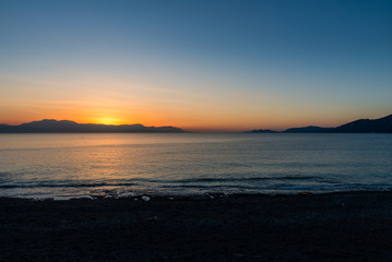 Sunset at Loutraki in Greece