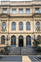 Facade of the old Normal School Caetano de Campos, current headquarters of the Secretary of Education of the State of Sao Paulo. This building was designed by architect Ramos de Azevedo 