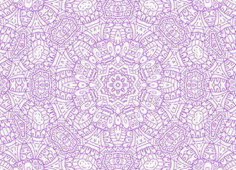 Fototapeta premium Drawing lines concentric abstract pattern