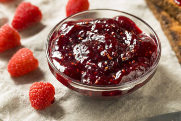 Healthy Homemade Raspberry Jam Preserve