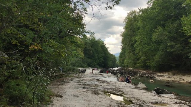 Riverside at Pertes de la Valserine, Bellegarde, France
