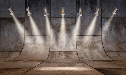 3D rendering of an studio background © frank peters