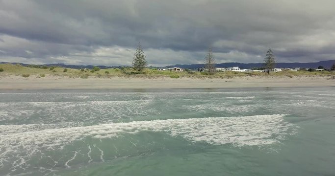 aerial shot of Ohope Beach and Ohiwa Harbour