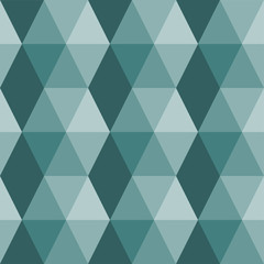 Seamless pattern of triangles and hexagons. Cold scale.