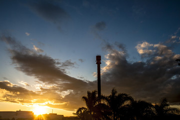 Sundown in ferris wheel in Brazil