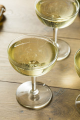 Bubbly Champagne Wine in a Coupe Glass