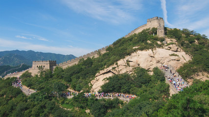 Fototapeta na wymiar The Great Wall of China. Great Wall of China is a series of fortifications made of stone, brick