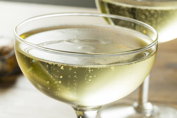 Bubbly Champagne Wine in a Coupe Glass