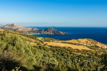 Blick über die Südküste von Kreta in der Abendsonne