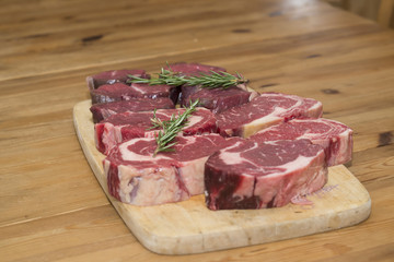 Steak on a cutting board