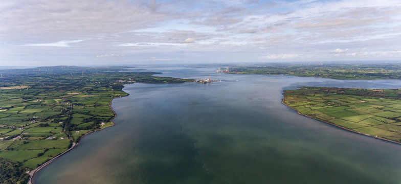 aerial view of the river Shannon in the Republic of Ireland