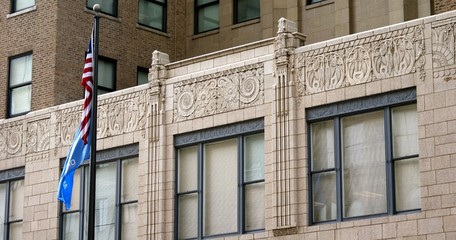 Tulsa Art Deco Philcade Building and Art Deco Museum Exterior