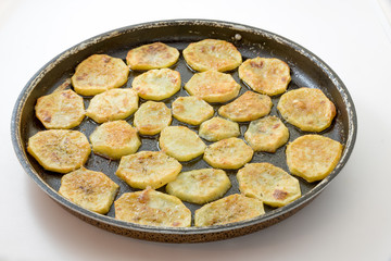 Fried potatoes in the oven