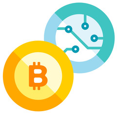 Digital currency flat illustration